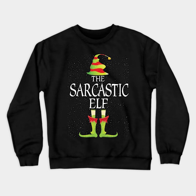 Sarcastic Elf Family Matching Christmas Group Funny Gift Crewneck Sweatshirt by Davishasari